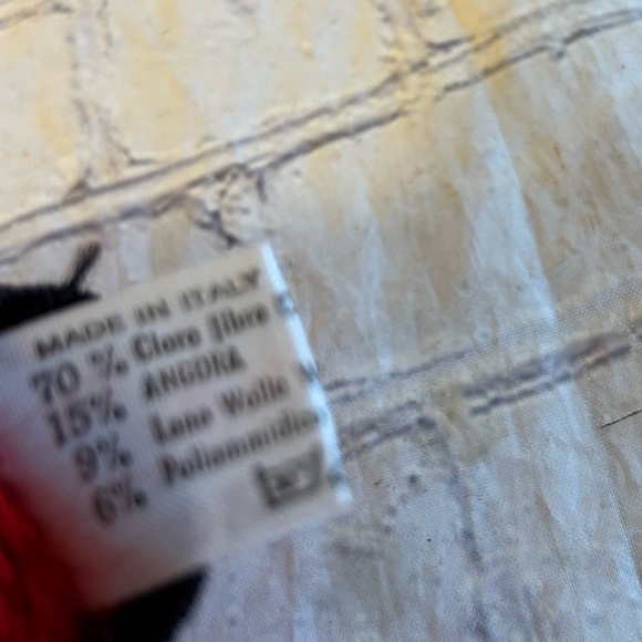 ITALY MADE RED FEDORA STYLE ANGORA BLEND WOMENS HAT - Picture 9 of 9